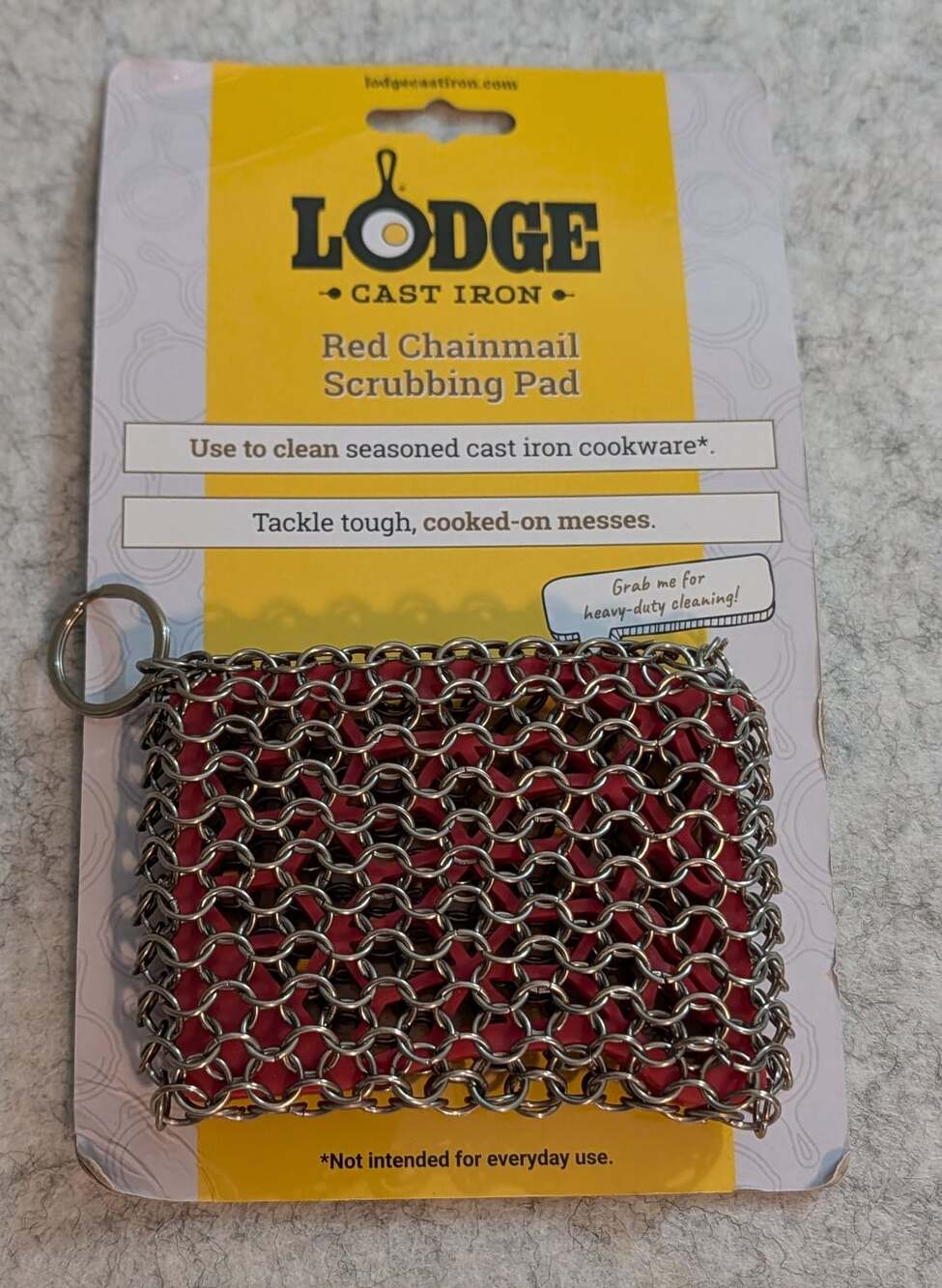 Lodge Red Chainmail Scrubbing Pad ACM10R41 NEW